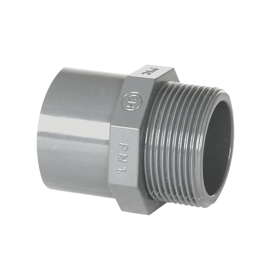 Spoj PVC-U, PN16, na lepljenje/Spoljni navoj, Coraplax