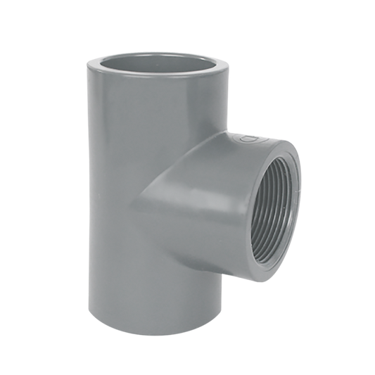 Mixed Tee 90° PVC-U, PN16, solvent socket/Female Thread, Coraplax