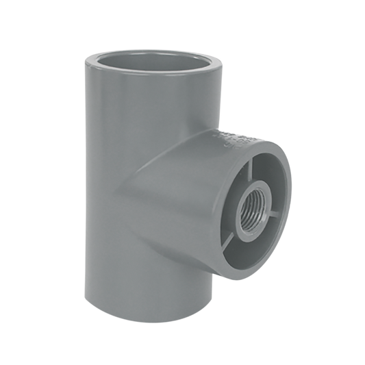 Reducing Mixed Tee 90° PVC-U, PN16, solvent socket/Female Thread, Coraplax