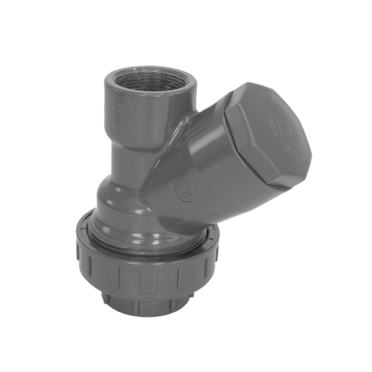 Y-Type Ball Check Valve, PVC-U, Solvent Socket, EPDM, PN16, Coraplax